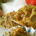 ミラクルぷっちょ's cooksnap of when they made れんこんの磯辺焼き.