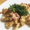 ゆかちゃん♡'s cooksnap of when they made 疲労回復☆鶏胸肉のさっぱり梅マヨ和え.