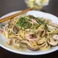うさぎのシーマ's cooksnap of when they made ☆きのことベーコンのさっぱりパスタ☆.
