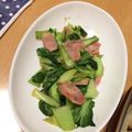 ともぱんたから's cooksnap of when they made チンゲン菜とベーコンの炒め物.