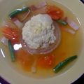 ☆☆うさぎ☆☆'s cooksnap of when they made 鶏ミンチのせ、新タマネギのスープ煮.