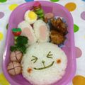 しらけるや's cooksnap of when they made 幼稚園お弁当★LINE コニー キャラ弁.