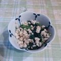 オレンジリング's cooksnap of when they made レンチンでほうれん草の揚げ玉和え.
