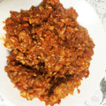 そらそらそらまめ's cooksnap of when they made 鶏肉唐揚げの残りでトマト煮込み.