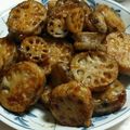 みゃﾘｩ。's cooksnap of when they made 色んな野菜を入れて！れんこんのはさみ焼き.