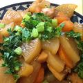 晴れ女☆夏女's cooksnap of when they made 一度で二品！こくまろ鶏大根＆スープ♪.
