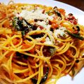 miiiichan☆'s cooksnap of when they made しめじとほうれん草のトマトソースパスタ.