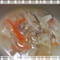 ボナー君's cooksnap of when they made 白菜と春雨の中華スープ.