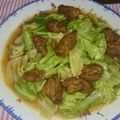 ひれまま's cooksnap of when they made 春キャベツと豚肉の唐揚げカレー味の炒め物.