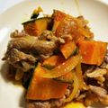 あゆ76's cooksnap of when they made 牛肉とかぼちゃ＊甘辛生姜炒め煮.