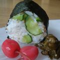 cocoりえ's cooksnap of when they made 紅しょうが△シャケマヨ▼おにぎり△.