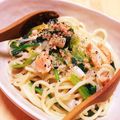 ひかり♡こはる's cooksnap of when they made 簡単鮭フレークパスタ.
