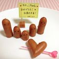 さやねぇ☆'s cooksnap of when they made 簡単１本で２人♪弁当サイズなソーセー人⭐.