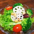 モニュ♪'s cooksnap of when they made デパ地下風☆*:.蓮根と生ハムの豆サラダ.