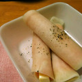 りらたそ's cooksnap of when they made お洒落に〜生ハムとチーズの千枚漬け巻き☆.