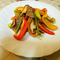 ミラクルぷっちょ's cooksnap of when they made 簡単　厚揚げ・お肉・パプリカの炒め物.