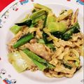 ＼ゆっき～／'s cooksnap of when they made 塩麹でしっとり豚と小松菜のカレーマヨ炒め.