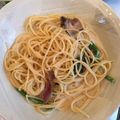 meatdumpli's cooksnap of when they made ほうれん草としめじのクリームスパゲティ.