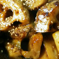 ぱんだおうじ's cooksnap of when they made ｼｬｷｼｬｷ蓮根の甘辛ｺﾞﾏ炒め♪.