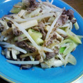 桃子san's cooksnap of when they made 牛肉ともやしとしめじの炒め物。.