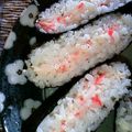 watyami's cooksnap of when they made 旦那のお気に入り＊カニマヨおにぎり.