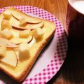 Yumeha♡'s cooksnap of when they made りんごチーズであつあつんちょ♡トースト♪.