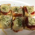 ＊まーにゃん＊'s cooksnap of when they made 焼き豆腐の一口ピザ風.
