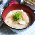 ＴＯＭＯＷＡＴ's cooksnap of when they made 体の芯から温まろ♪酒粕入り味噌汁☆.