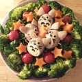 M015417's cooksnap of when they made トトロ＆まっくろくろすけ★キャラ弁おかず.