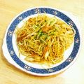 YUZVIO's cooksnap of when they made バタポンで簡単５分♫もやし竹輪の焼きそば.