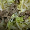一期一代's cooksnap of when they made 牛肉と白菜炒めの春菊和え.