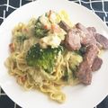 erisimo's cooksnap of when they made あり合わせ＆フライパンでクリームパスタ♡.