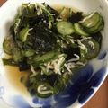 みーふー＊'s cooksnap of when they made ♪きゅうりとワカメとしらすの酢の物♪.