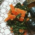 しょみ一's cooksnap of when they made 春菊とにんじんのごま味噌和え.
