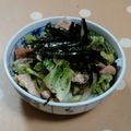 にゃんみー！'s cooksnap of when they made ❤鮭のチャンチャン焼き風丼❤.