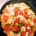 okirakumam's cooksnap of when they made フライパンで簡単本格パエリア.