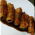 anzusmap's cooksnap of when they made エリンギと人参の豚肉巻き・トンテキソース.