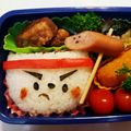 あくび王子まま's cooksnap of when they made キャラ弁お餅つき☆うすクンときねちゃん☆.