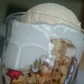 手作り工房's cooksnap of when they made アイスのヨーグルト和えグラノーラ乗せ.