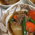 ひびっつ's cooksnap of when they made 豚ひき肉と大根の煮物.