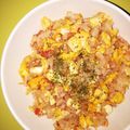 mogumei's cooksnap of when they made 離乳食　完了期　トマトと卵のチャーハン.