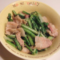 カバゴン's cooksnap of when they made 超簡単 カブの葉と豚肉の生姜炒め.