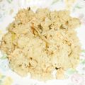 白いぐれーぷ's cooksnap of when they made 包丁いらず驚き新旨♡鮭と？の炊き込みご飯.
