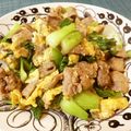 北海道伯爵's cooksnap of when they made チンゲン菜と豚肉の炒め物.