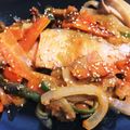 umicha's cooksnap of when they made 生秋鮭☆フライパンでちゃんちゃん焼き風.