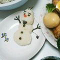 げげー's cooksnap of when they made 大根おろしアート ハンバーグのオラフ添え.