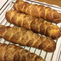 momomomoyo's cooksnap of when they made 手ごね！セサミ＆サラミの三つ編みパン☆.