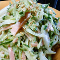 ぬっきょ's cooksnap of when they made 新たまねぎと胡瓜とハムのゴママヨサラダ☆.