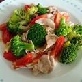 fukudoru's cooksnap of when they made 豚肉とブロッコリーとトマトのチーズ炒め♪.