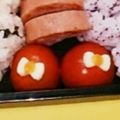ako❀'s cooksnap of when they made キャラ弁に♡プチトマトハート♡.